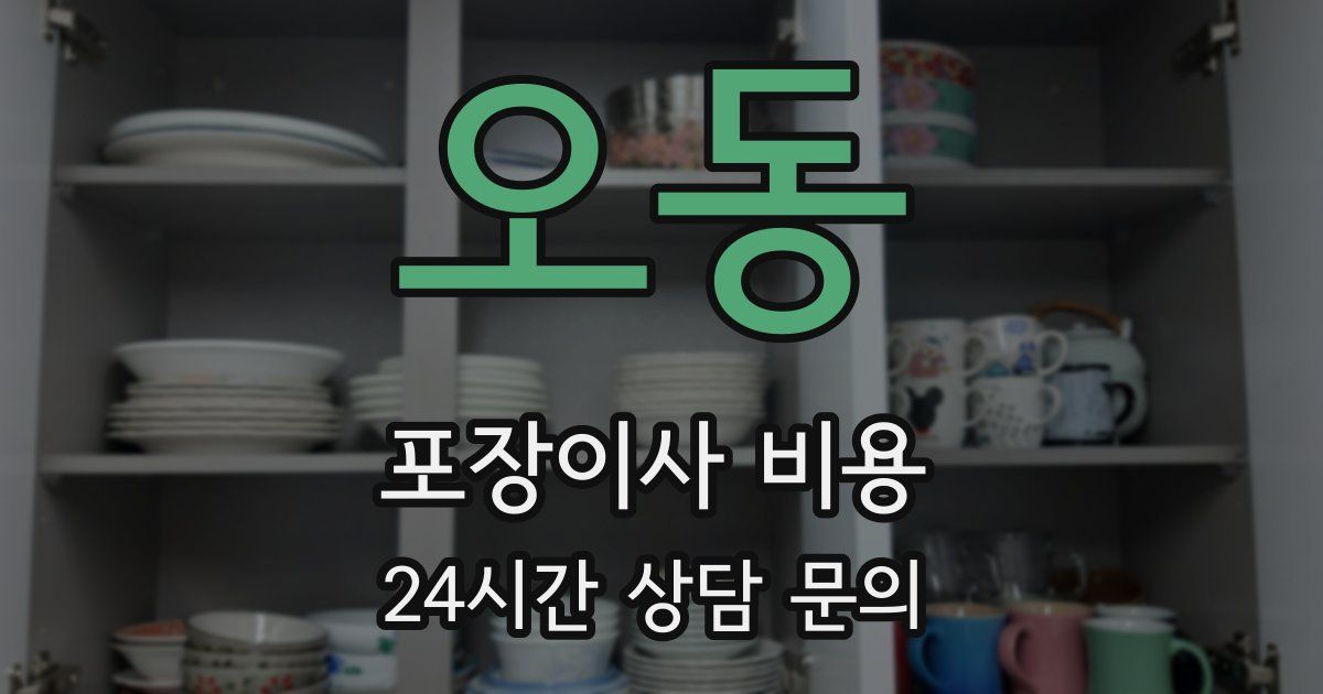 오동 포장이사 비용