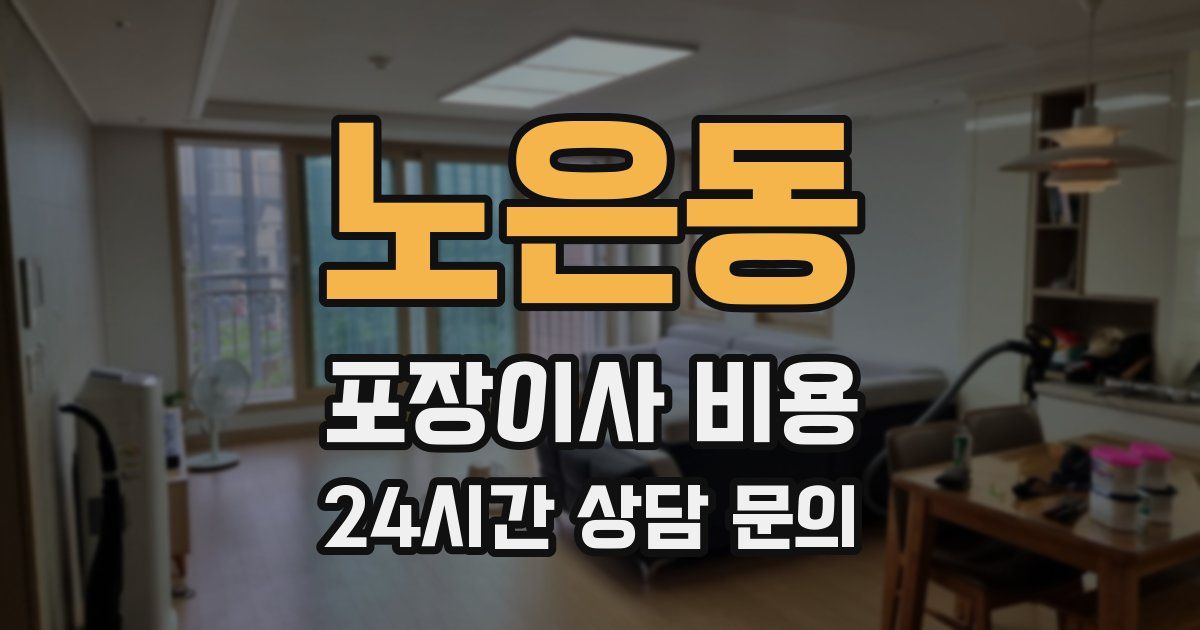 노은동 포장이사 비용