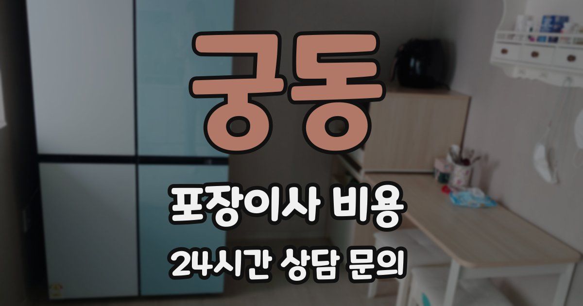 궁동 포장이사 비용