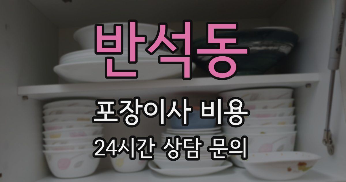 반석동 포장이사 비용