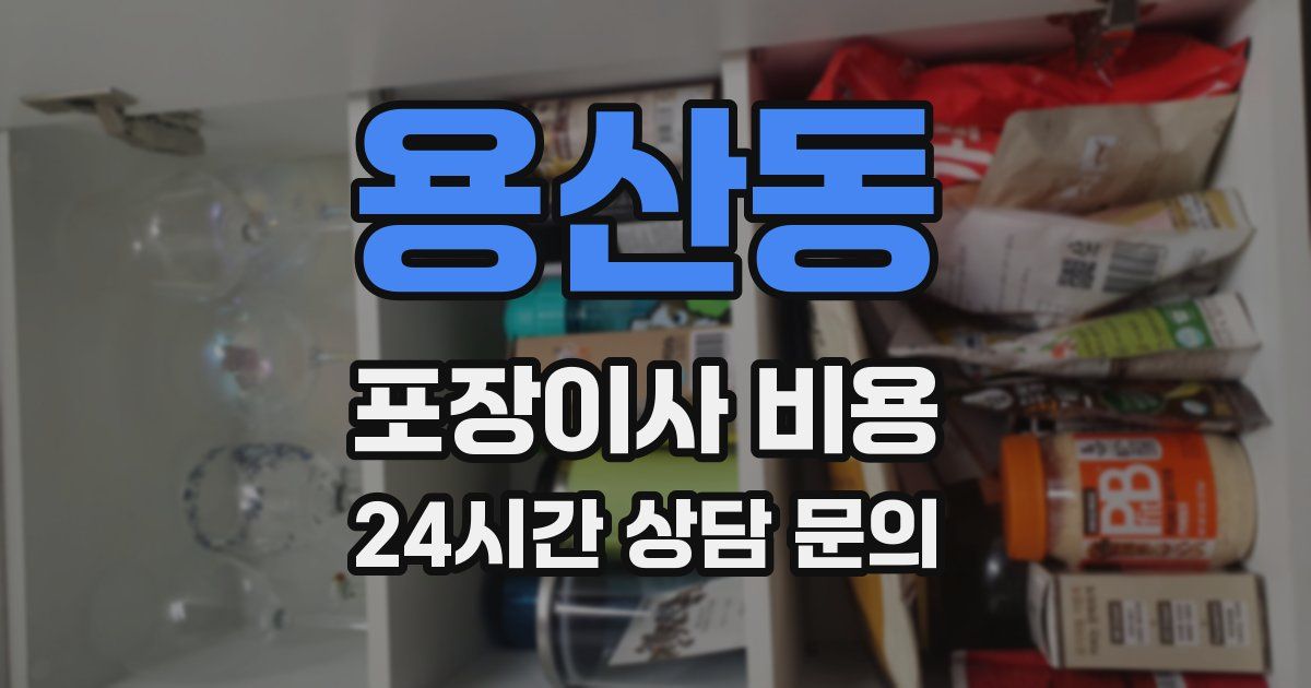 용산동 포장이사 비용