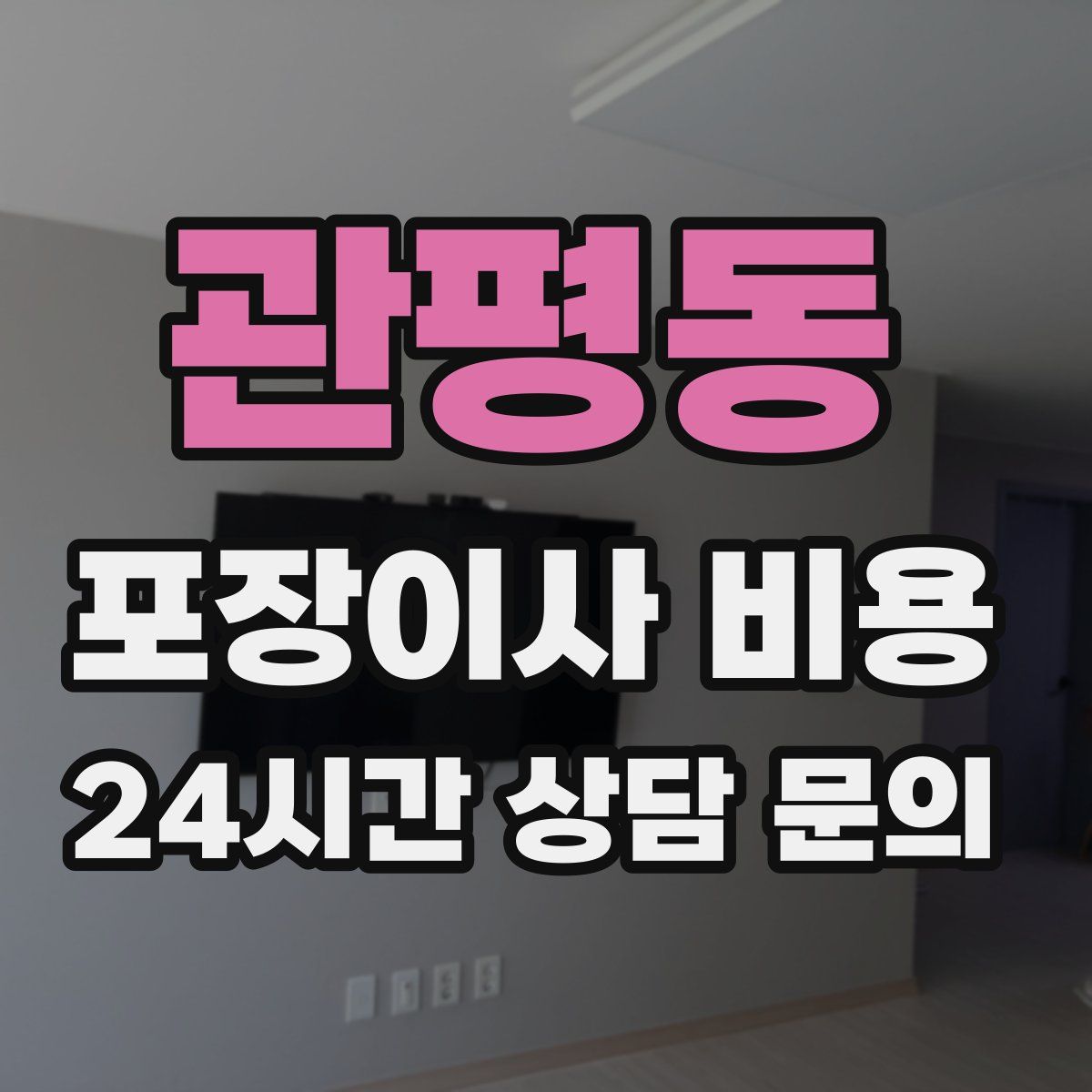 관평동 포장이사 비용
