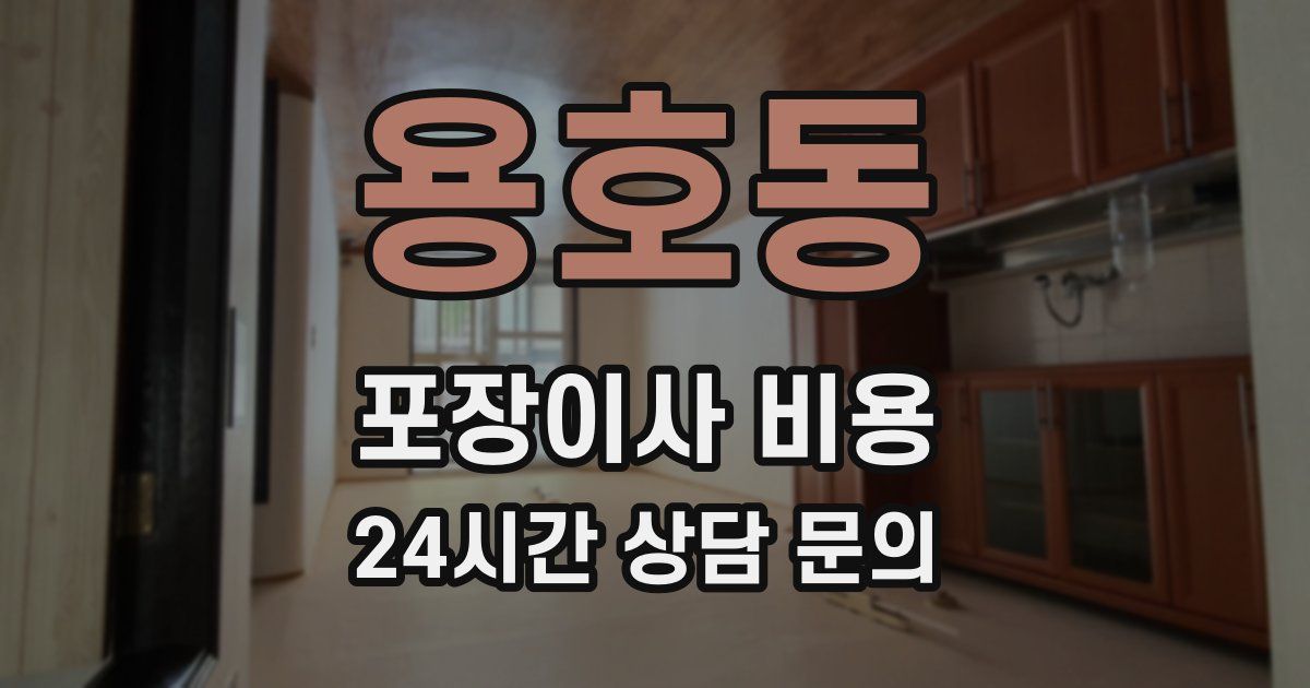 용호동 포장이사 비용