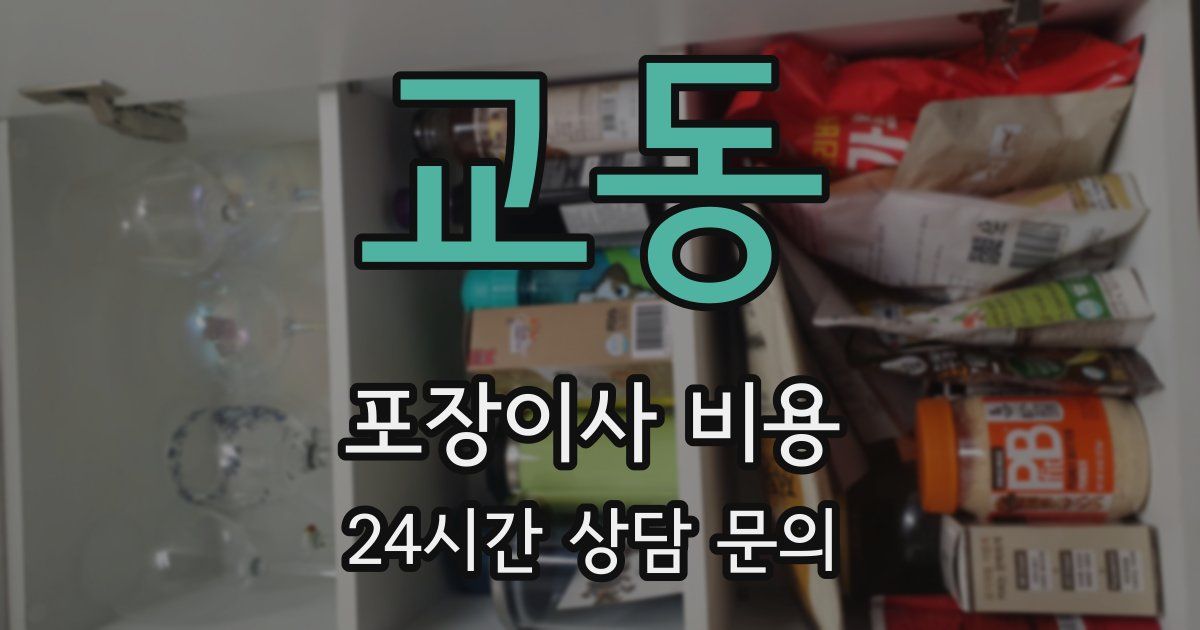 교동 포장이사 비용