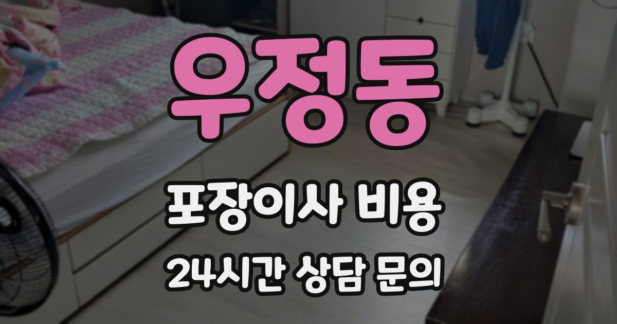 우정동 포장이사 비용