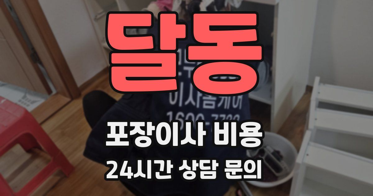 달동 포장이사 비용