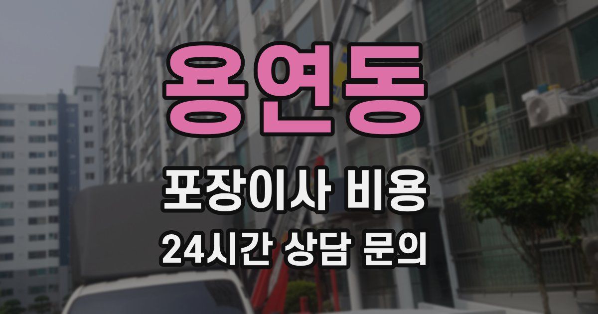 용연동 포장이사 비용