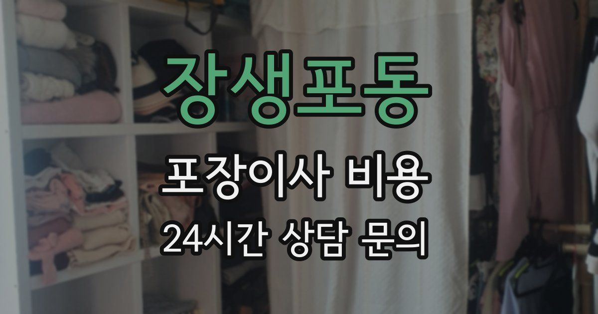 장생포동 포장이사 비용