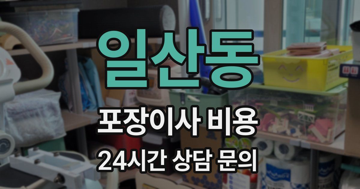 일산동 포장이사 비용