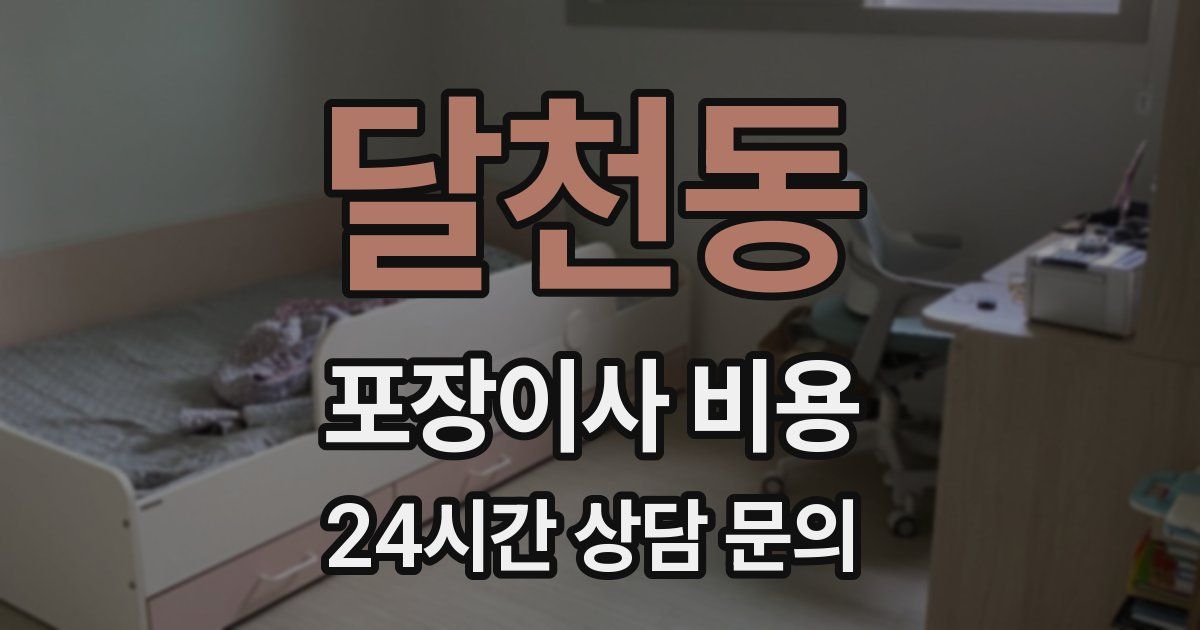 달천동 포장이사 비용