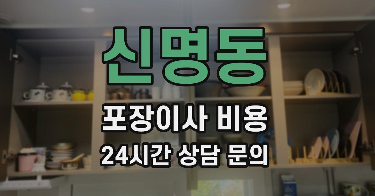 신명동 포장이사 비용