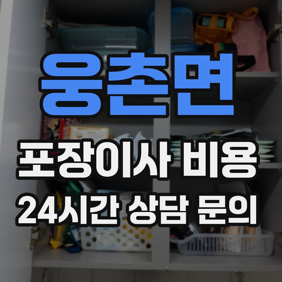 웅촌면 포장이사 비용