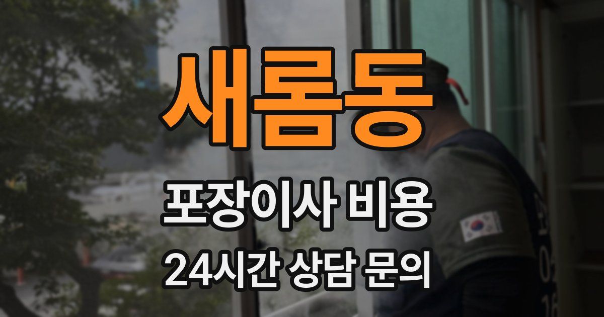 새롬동 포장이사 비용