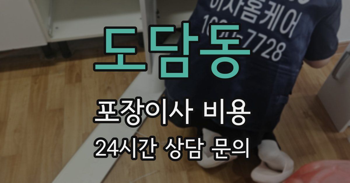 도담동 포장이사 비용