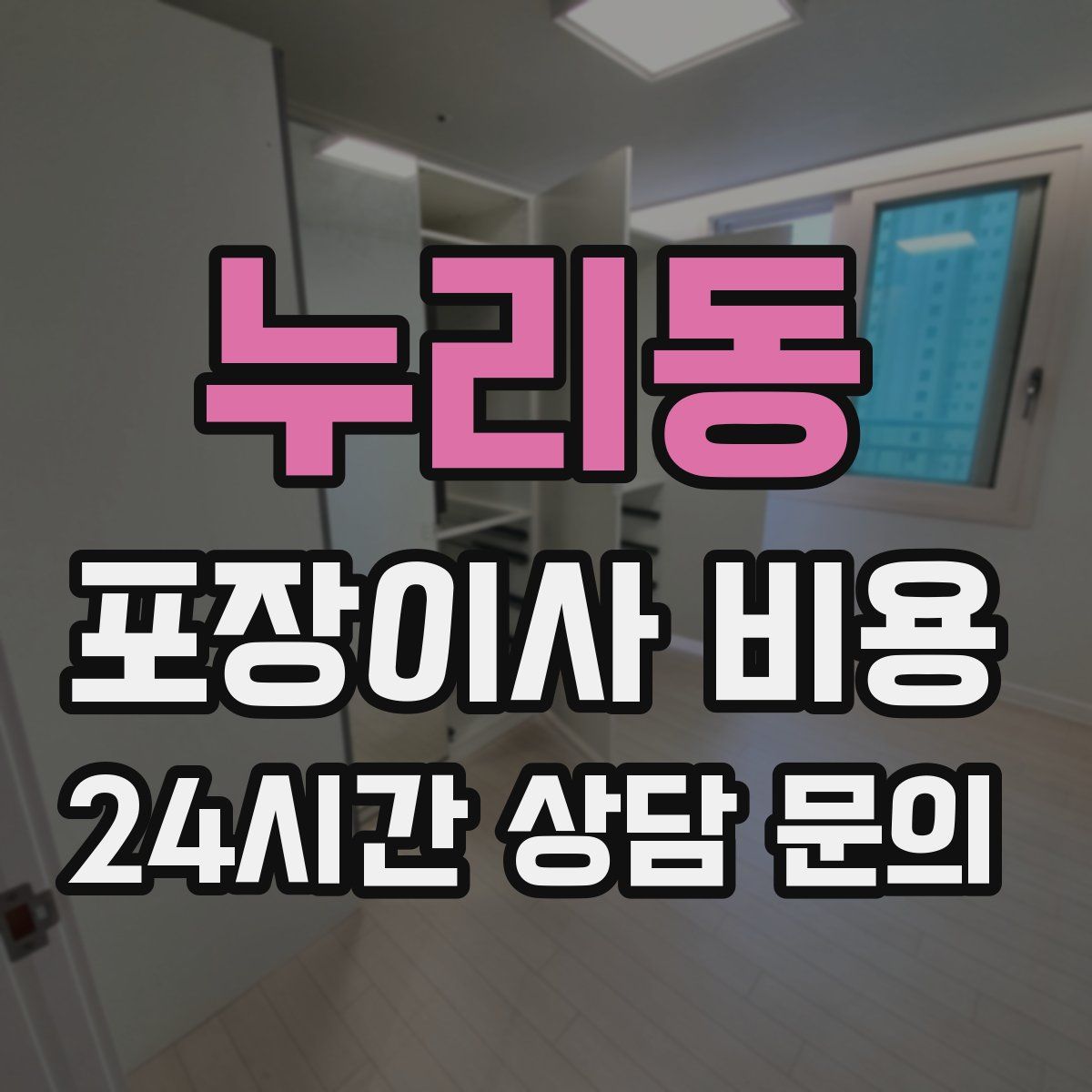 누리동 포장이사 비용