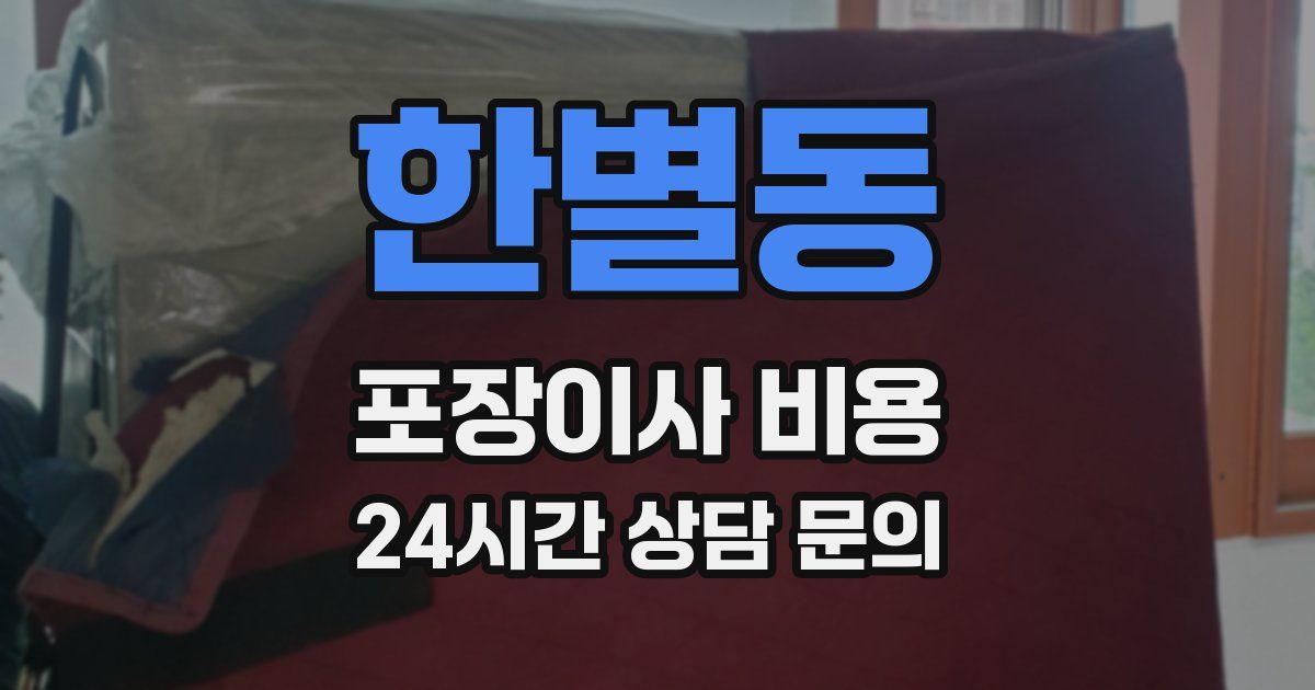 한별동 포장이사 비용