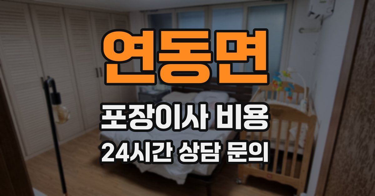 연동면 포장이사 비용