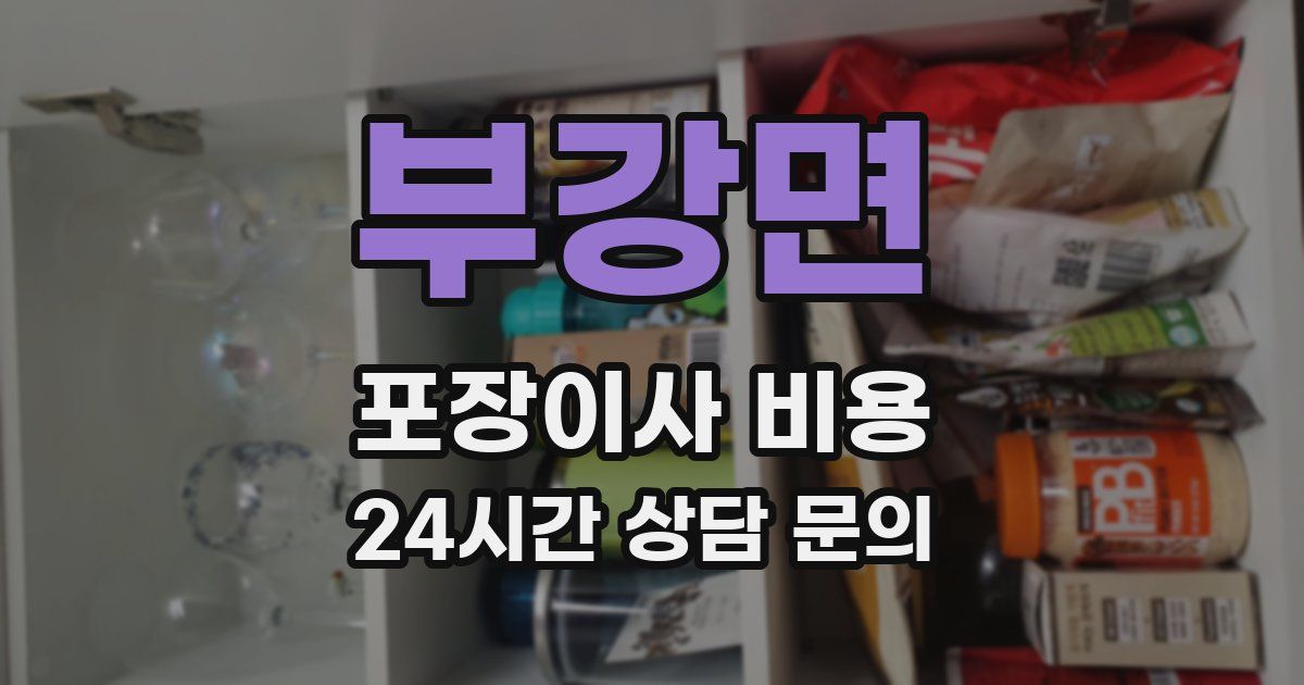 부강면 포장이사 비용