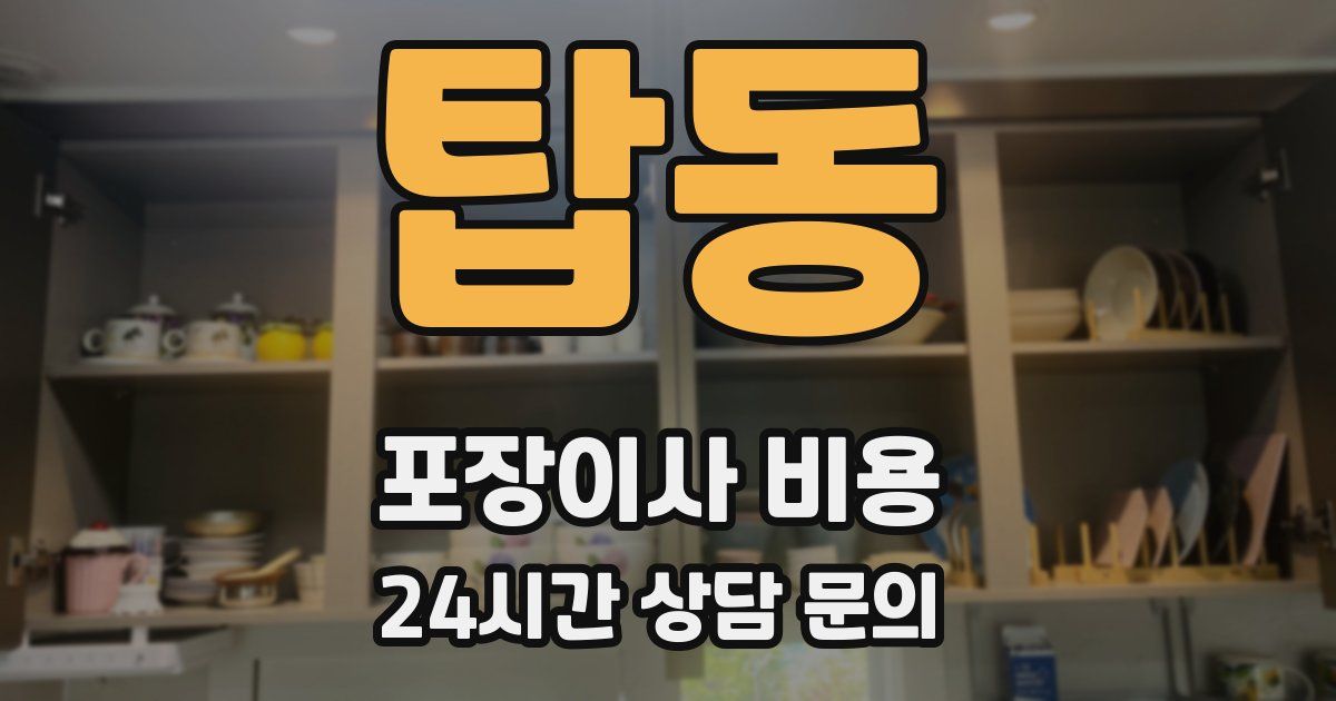 탑동 포장이사 비용