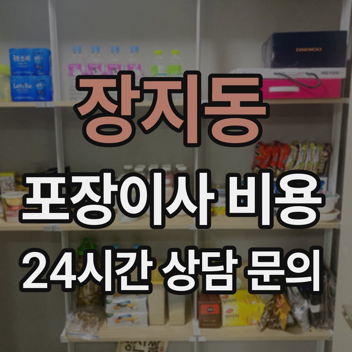 장지동 포장이사 비용
