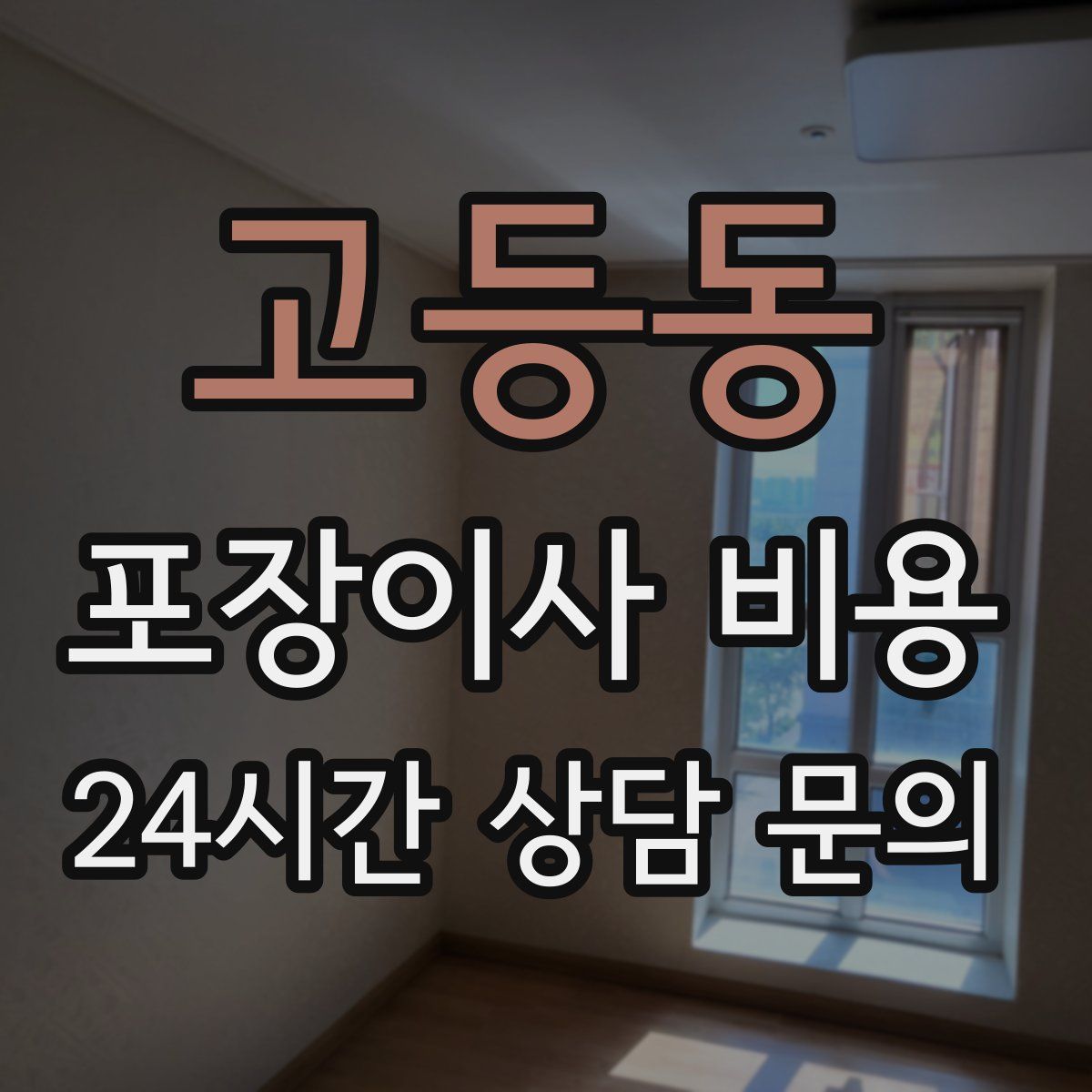 고등동 포장이사 비용