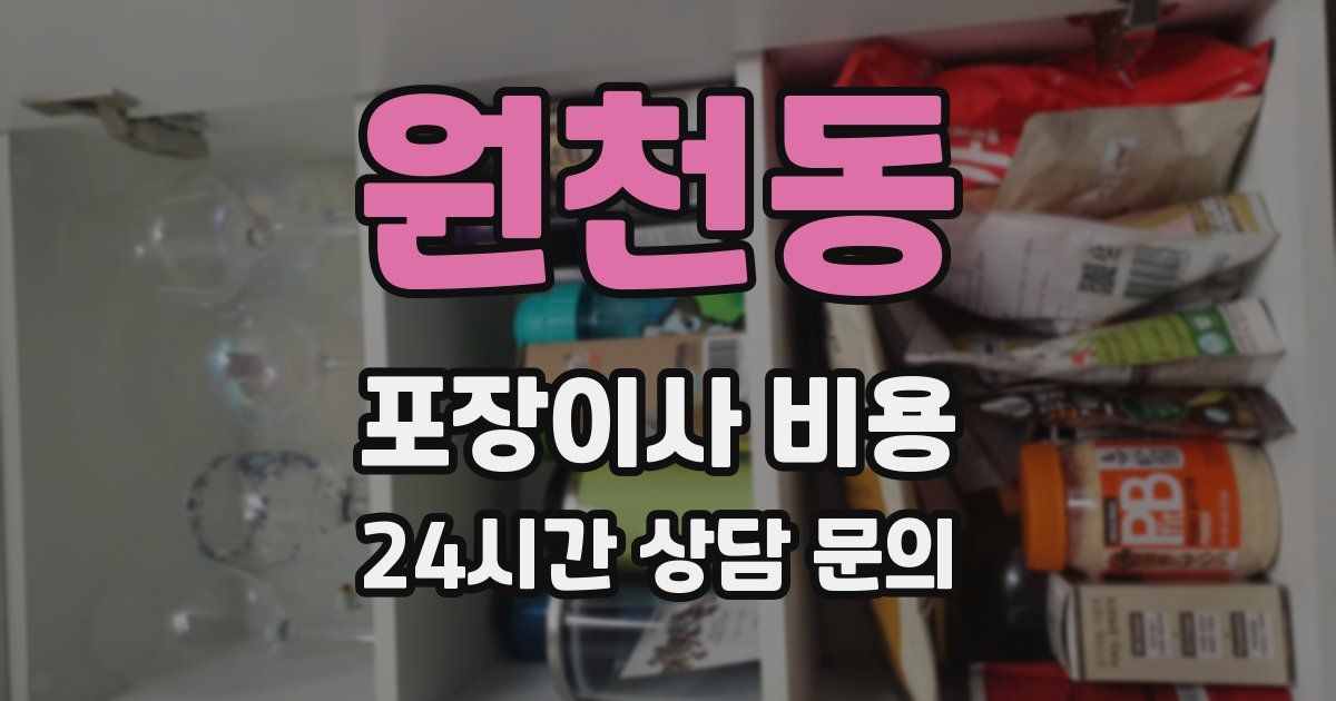 원천동 포장이사 비용