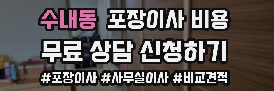 수내동 포장이사 비용
