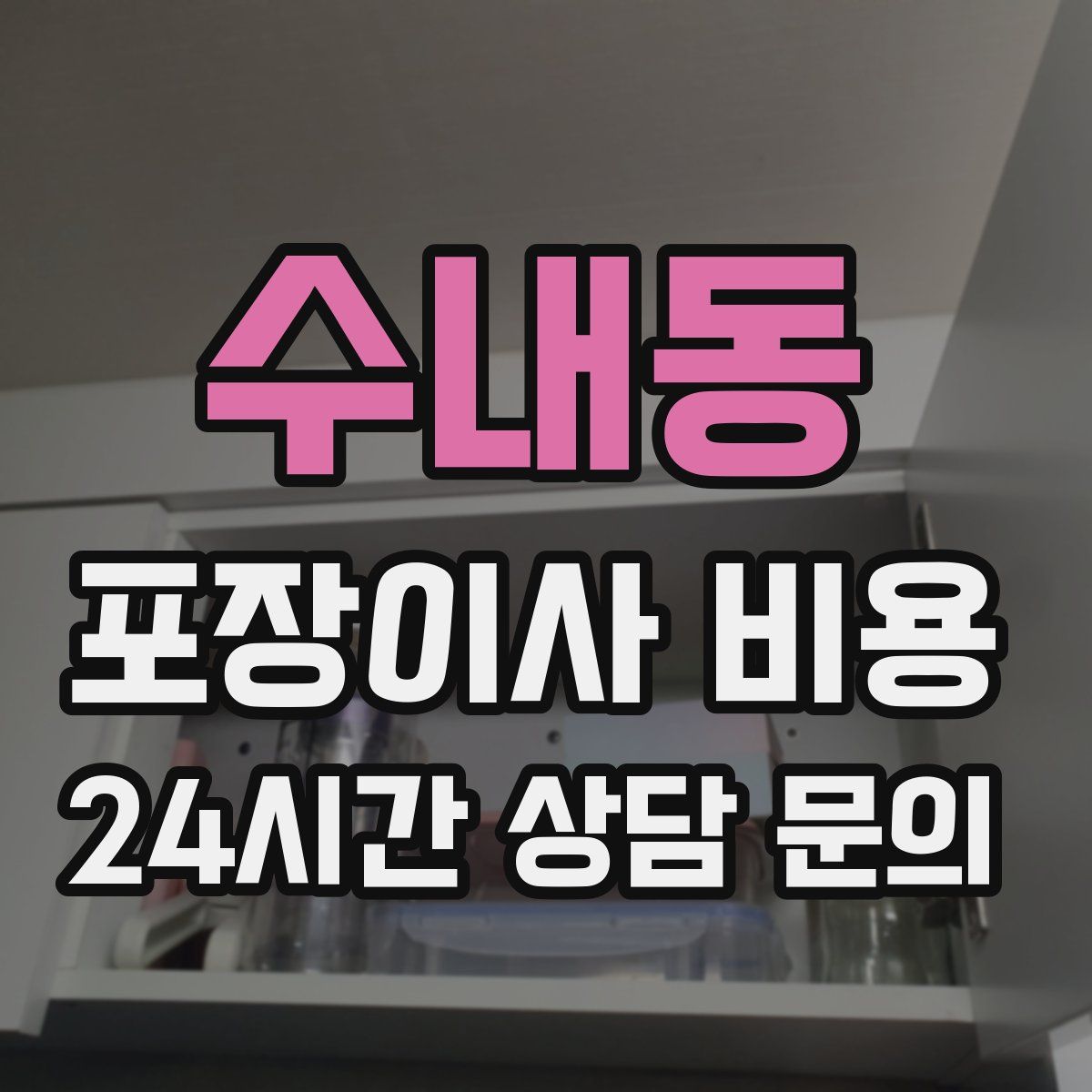 수내동 포장이사 비용