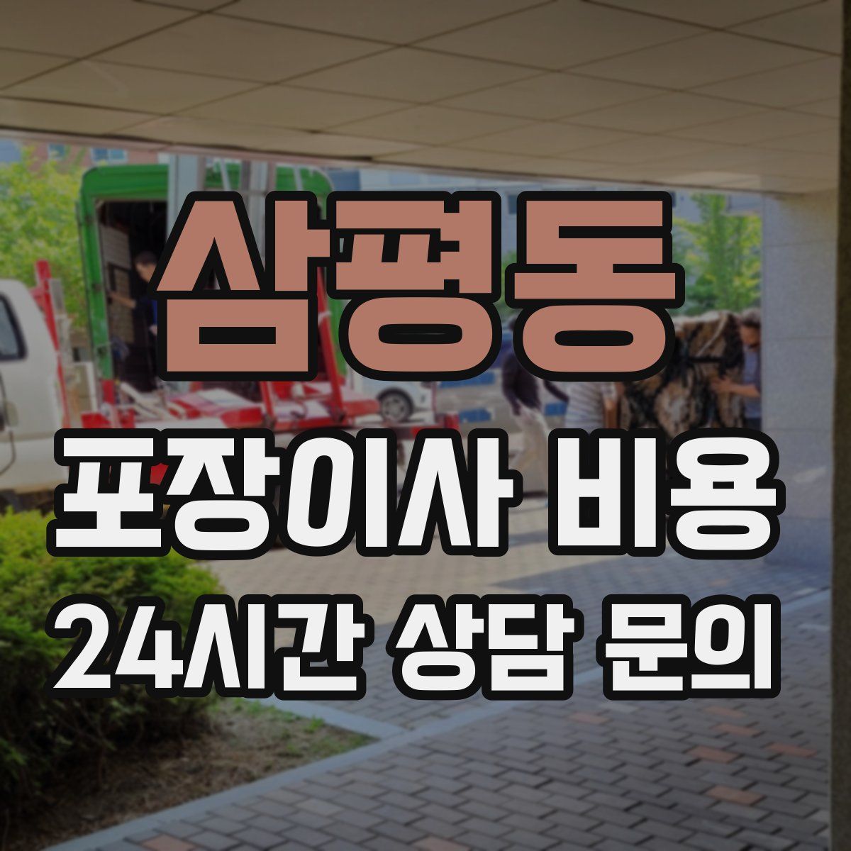 삼평동 포장이사 비용