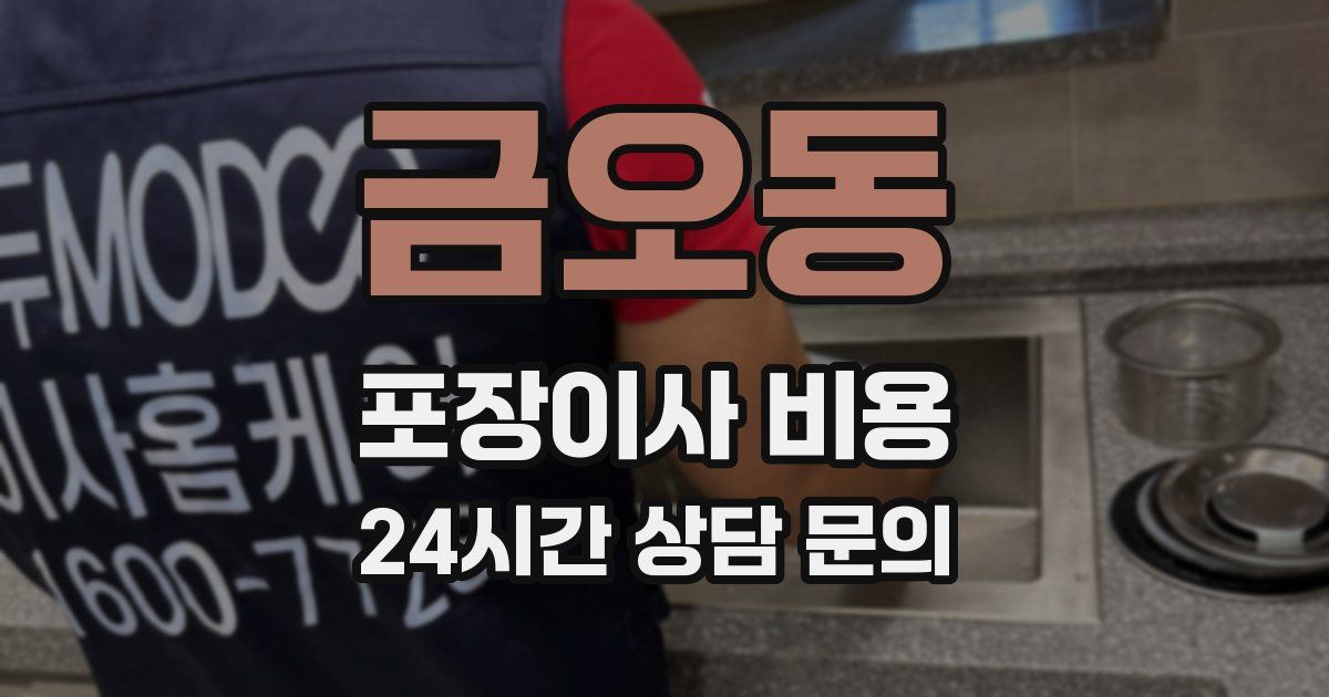 금오동 포장이사 비용