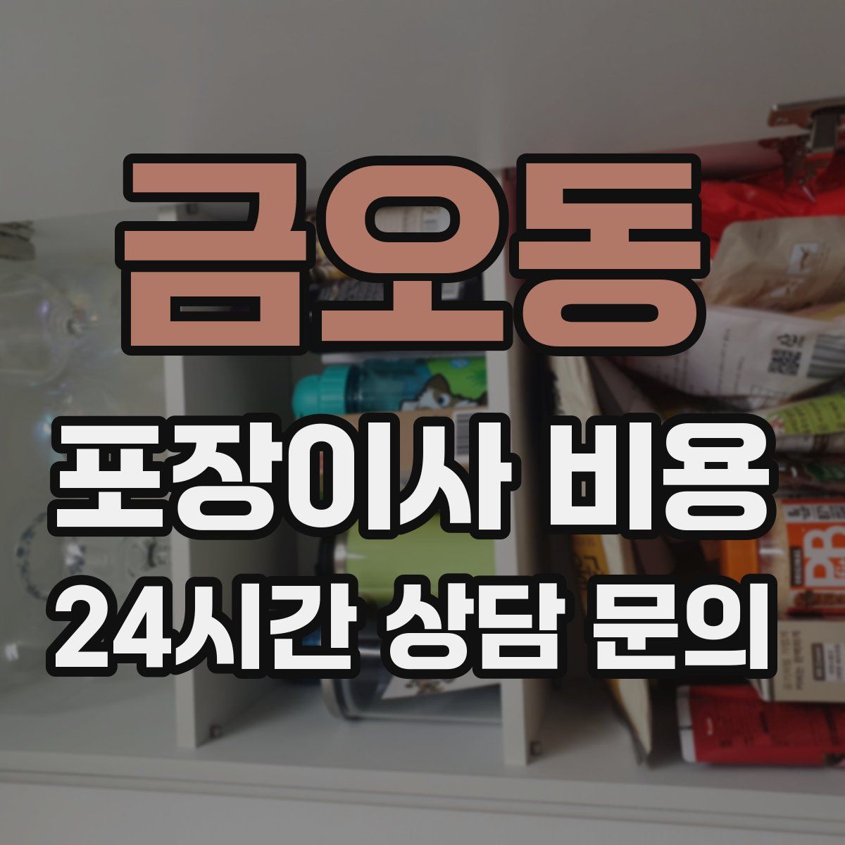 금오동 포장이사 비용