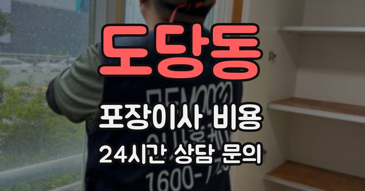 도당동 포장이사 비용