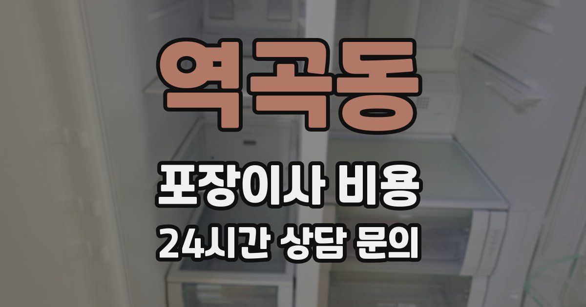 역곡동 포장이사 비용