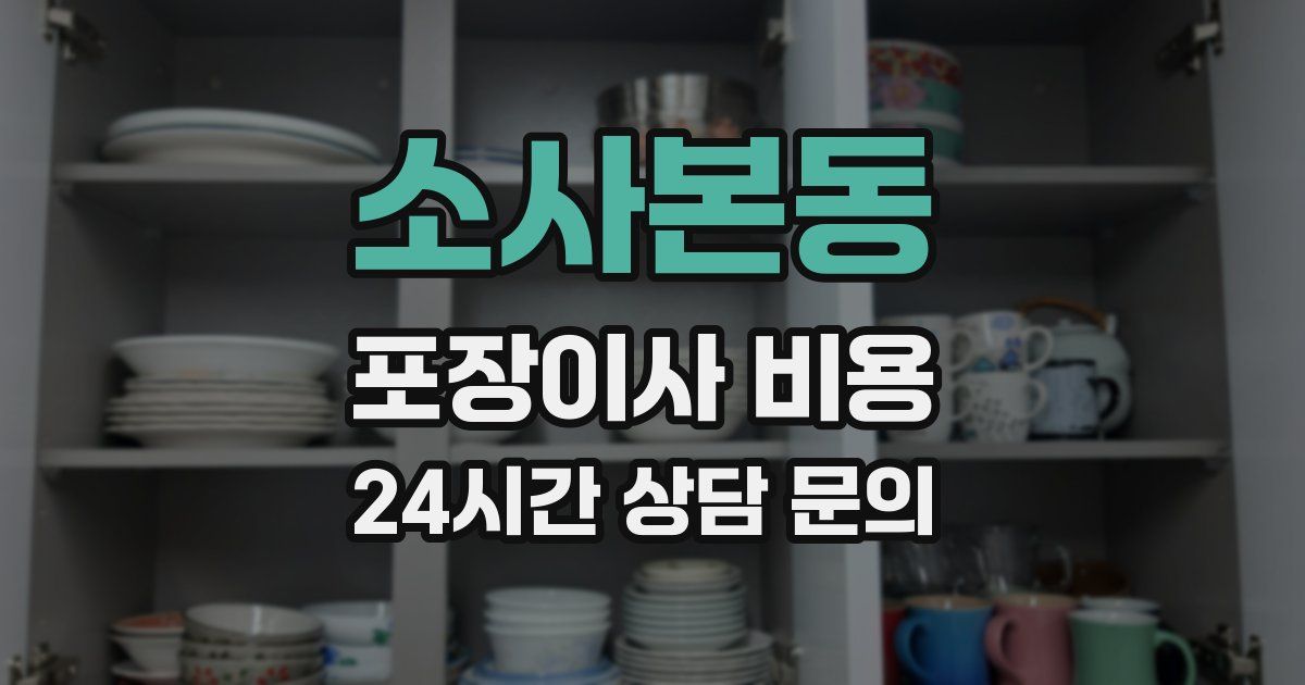 소사본동 포장이사 비용
