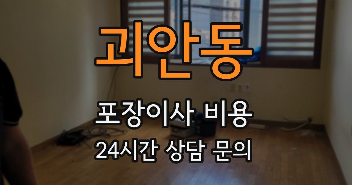 괴안동 포장이사 비용