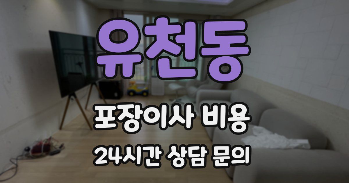 유천동 포장이사 비용