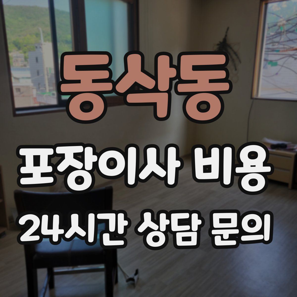 동삭동 포장이사 비용