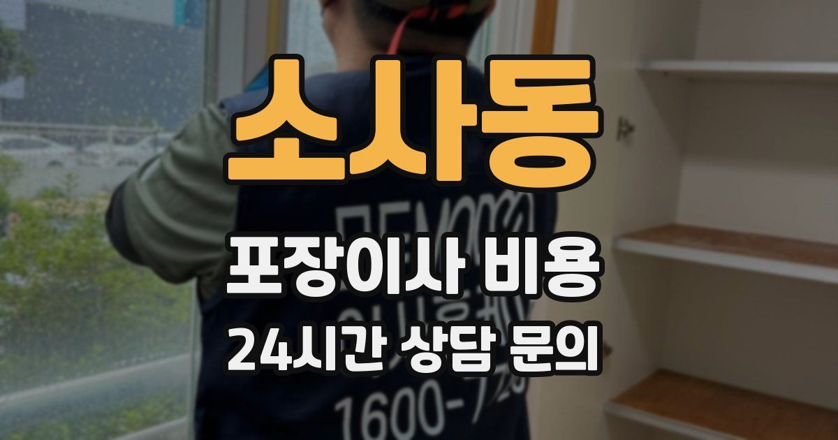 소사동 포장이사 비용
