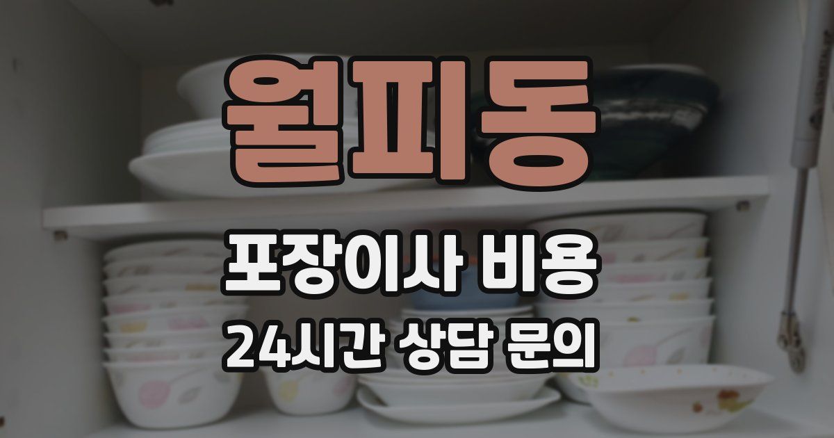 월피동 포장이사 비용