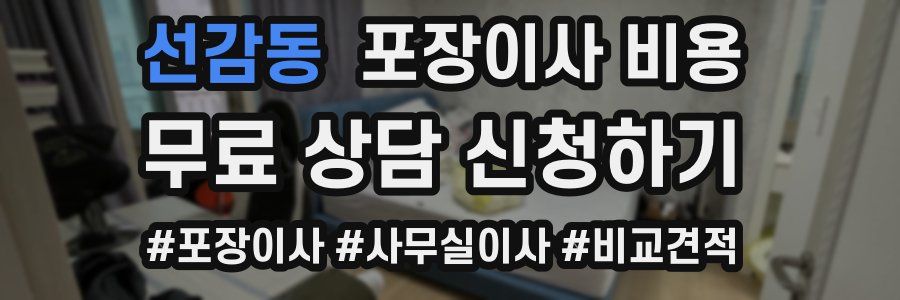선감동 포장이사 비용