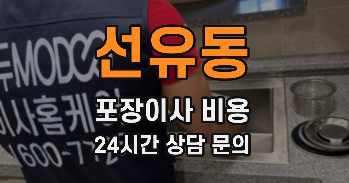 선유동 포장이사 비용