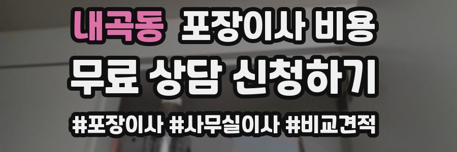 내곡동 포장이사 비용