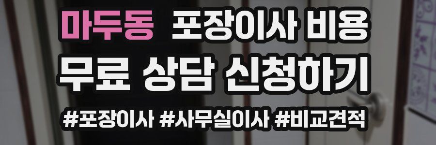 마두동 포장이사 비용