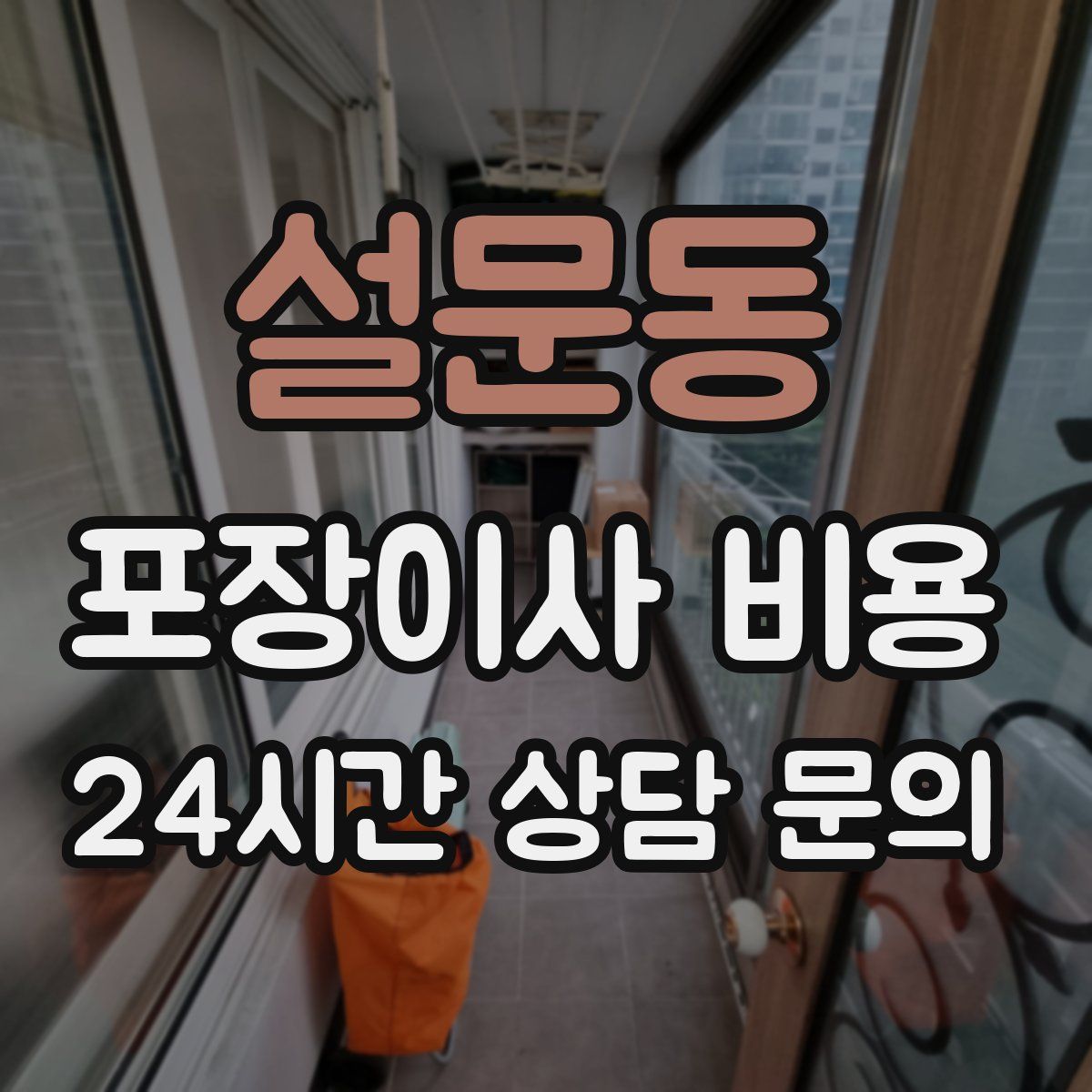 설문동 포장이사 비용