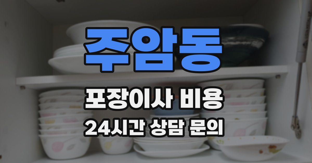 주암동 포장이사 비용