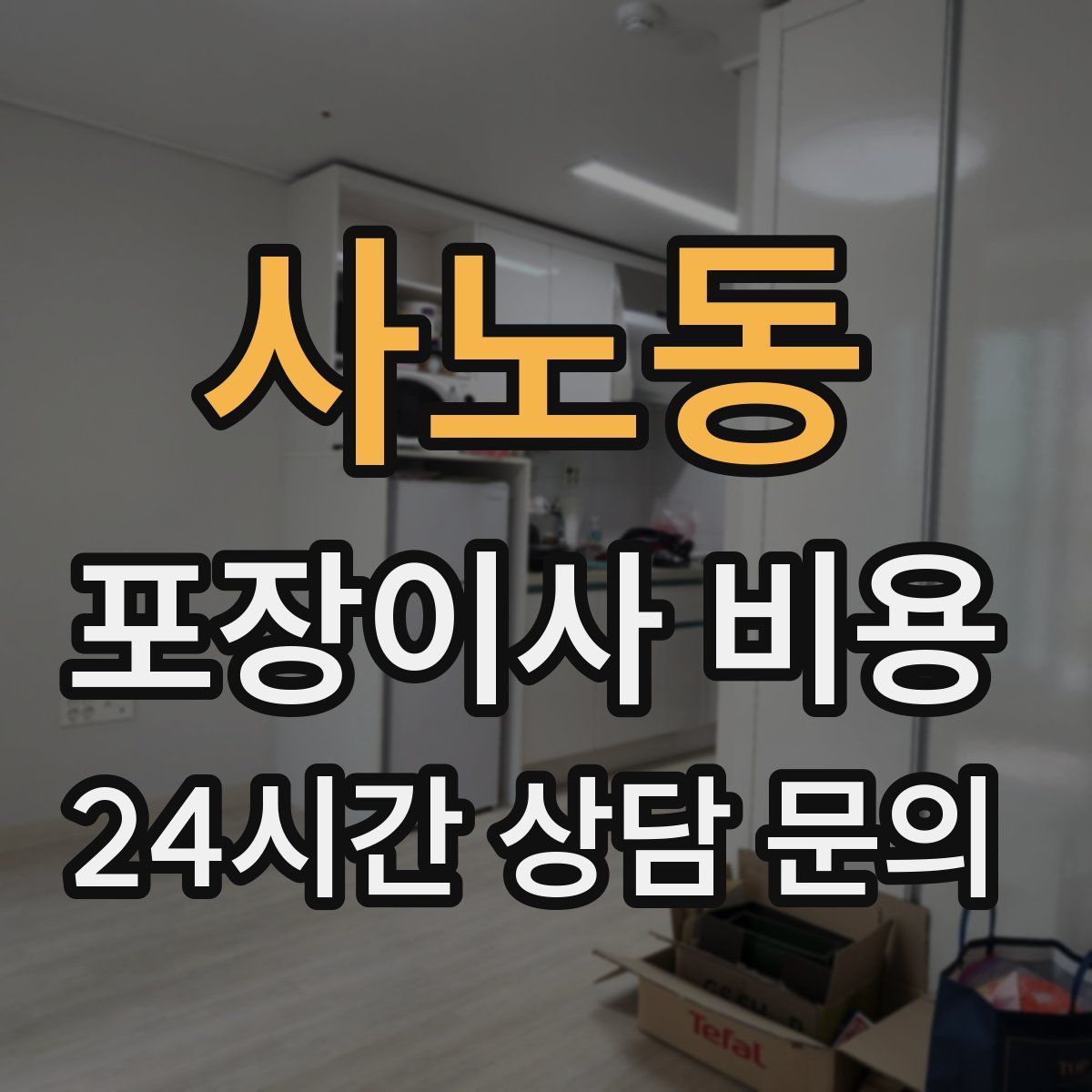 사노동 포장이사 비용