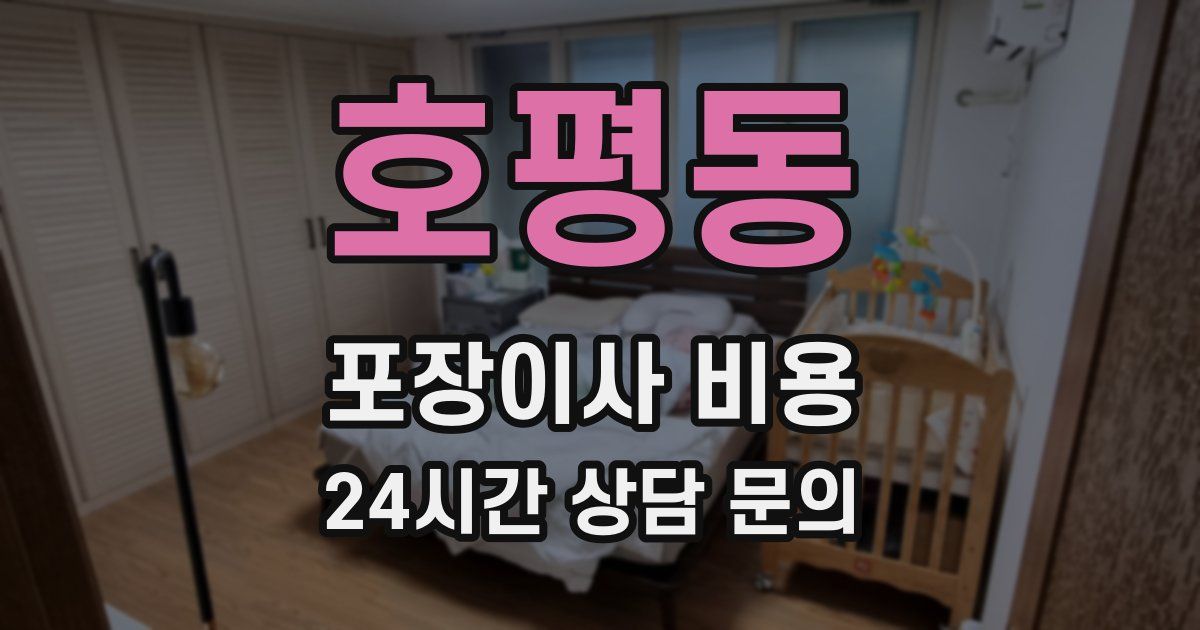 호평동 포장이사 비용
