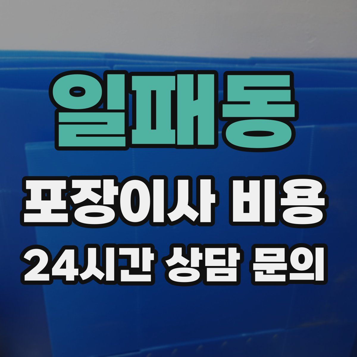 일패동 포장이사 비용