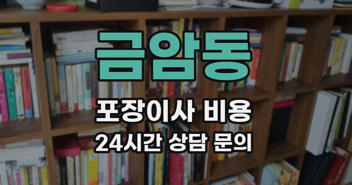 금암동 포장이사 비용