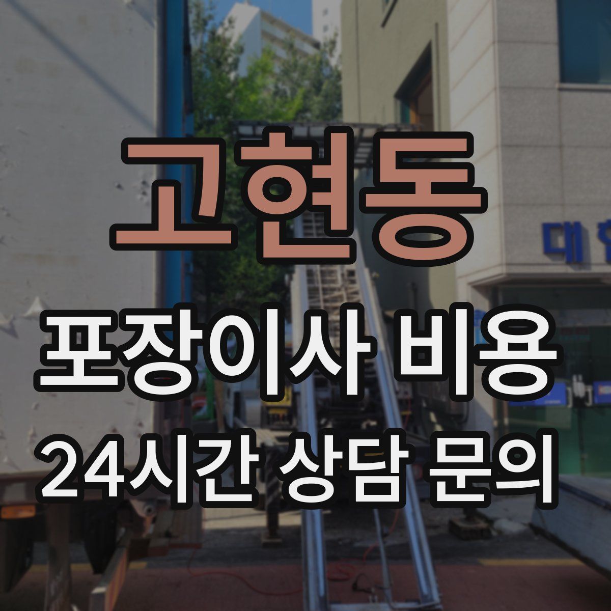고현동 포장이사 비용